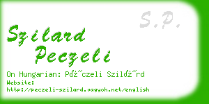 szilard peczeli business card